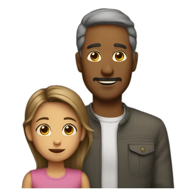 father and daughter  sticker