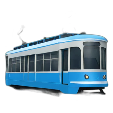 blue tram sticker