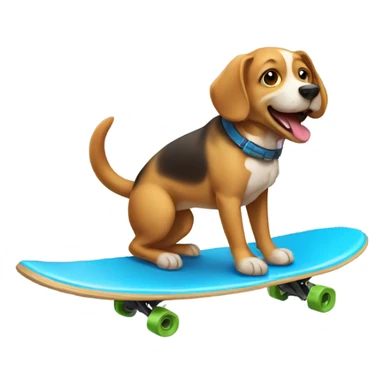 Dog riding a scate board sticker