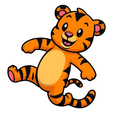 classic Tigger from Winnie the Pooh, cheerful and energetic sticker