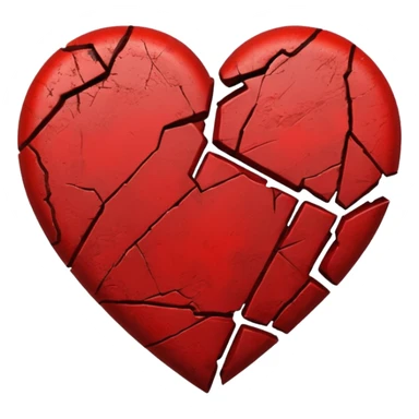 Distressed heart sticker