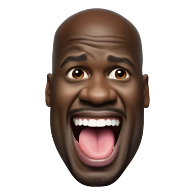 Shaquille o Neal sticking out his tongue sticker