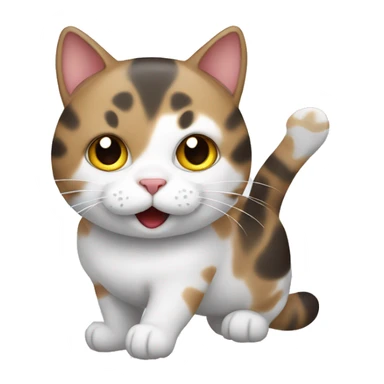 cat with fish sticker