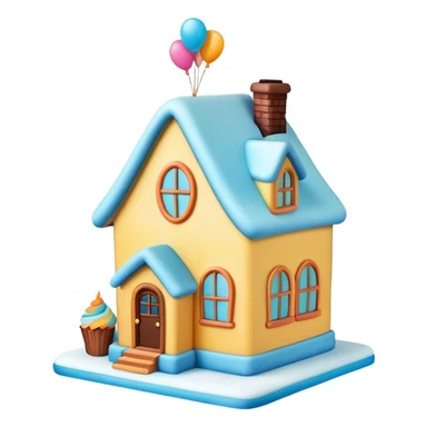 Up movie house cake for birthday  sticker