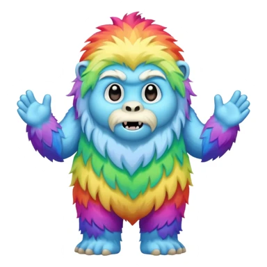 rainbow yeti sticker