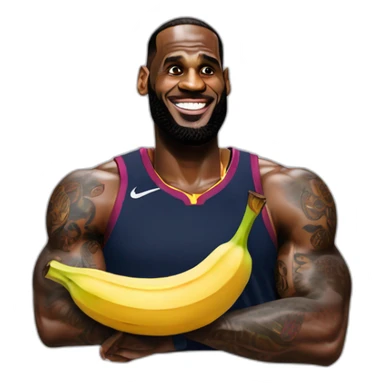 Lebron james qui mange une banane sticker