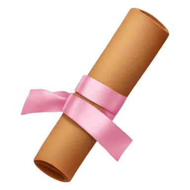 Rolled joint with light baby pink ribbon on it sticker