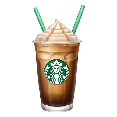 Starbuck ice coffee with ice cubes sticker