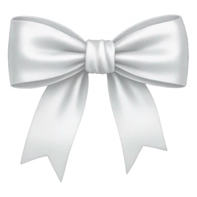 white satin bow sticker