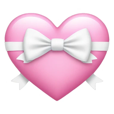 pink heart with white bows sticker