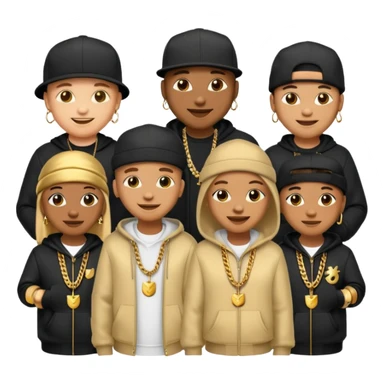 Emoji hip hop sticker