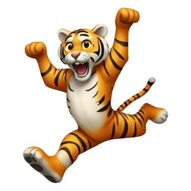 tiger jumping  sticker