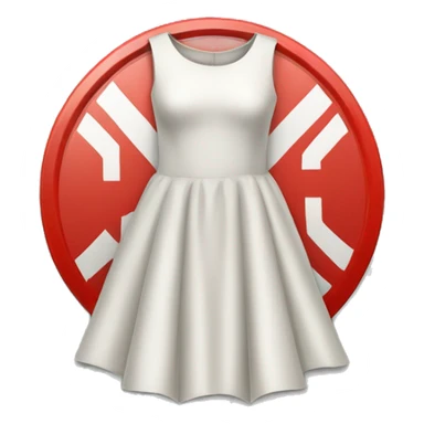 Dress in the circle of the forbidden traffic sign sticker