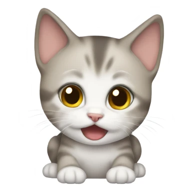 Overwhelmed kitten sticker