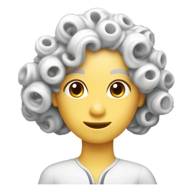 one plastic curler sticker