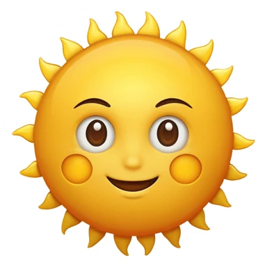 simple sun emoji. no face, no eyebrows, no lips needed sticker