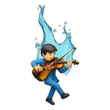 violinista dentro el agua sticker
