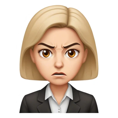 female angry accountant sticker