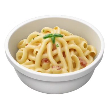 Pasta carbonara in white wok pack sticker