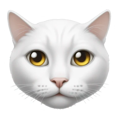 White cat with one eye 👁️ sticker
