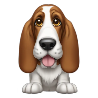 Dog basset hound full-body sticker