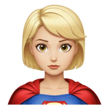 Short hair blonde woman superhero  sticker