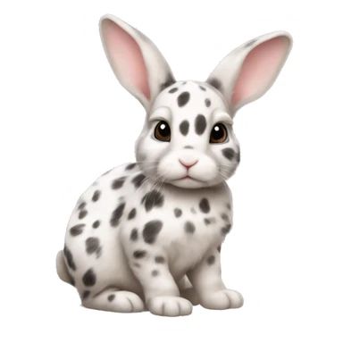 realistic baby bunny with spots sticker