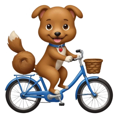Dog on a bike sticker