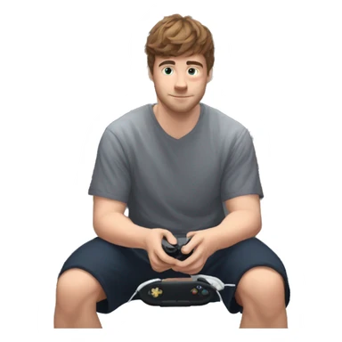 mr beast playing video games with conrtroller , half body sticker