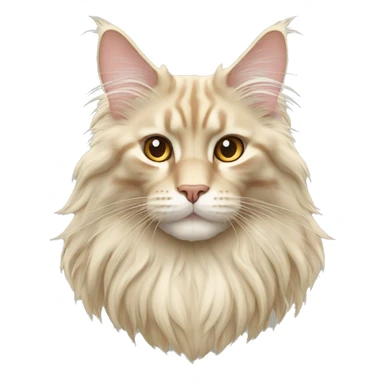 cream colored maine coon sticker