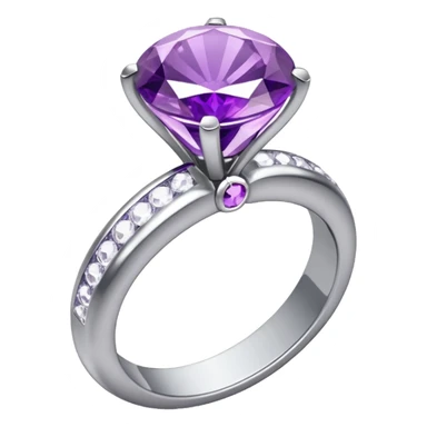 anel de casamento branco e roxo sticker