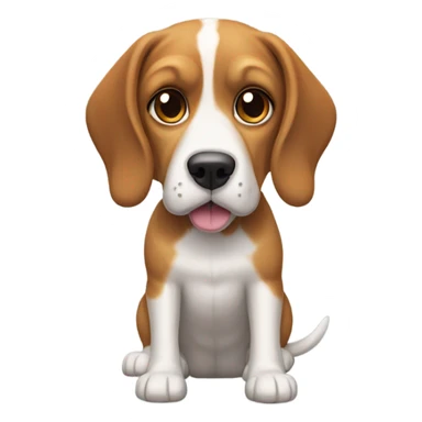 Beagle mixed with cocker spaniel without fluffy ears sticker