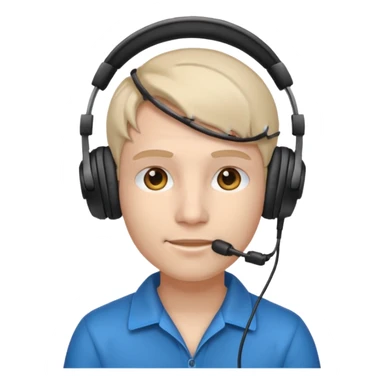 streamer wearing headphones sticker
