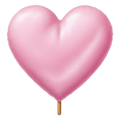 Glittery cotton candy heart sticker