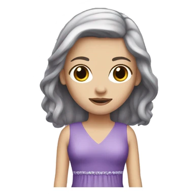 White girl in purple dress sticker