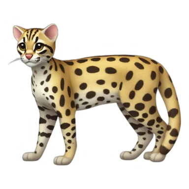 realistic ocelot full body sticker