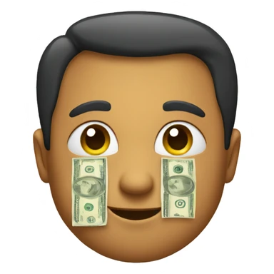 smirk with money sticker