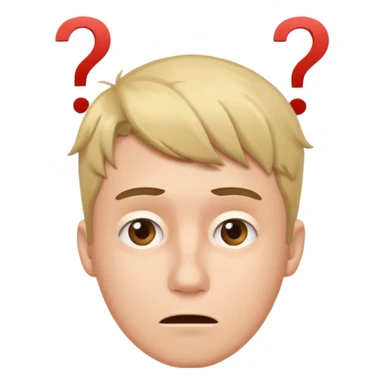 confused guy meme with question marks sticker