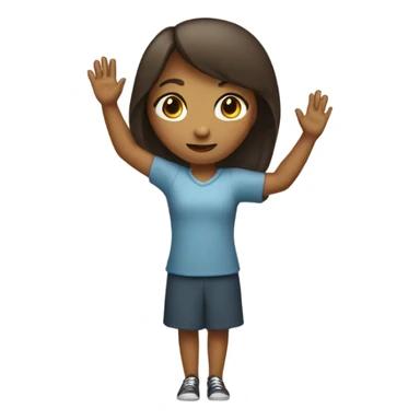 A girl with a raised hand  sticker