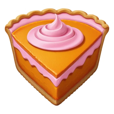 pumpkin pie pastel pink orange sticker