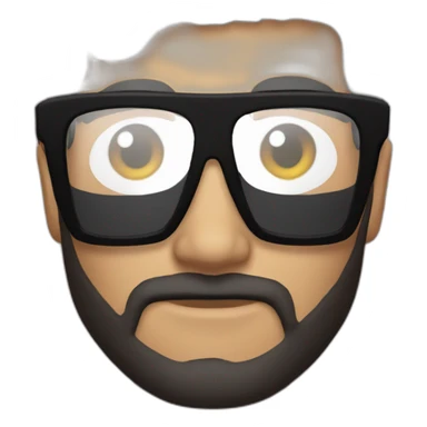 zayn malik black beard glasses sticker