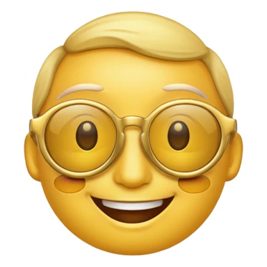 Generar emoji pero con los lentes de color doado sticker