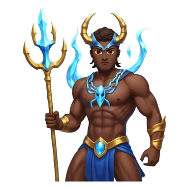 spider god with Poseidon trident sticker