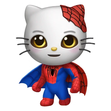 hello-kitty-and-spiderman sticker