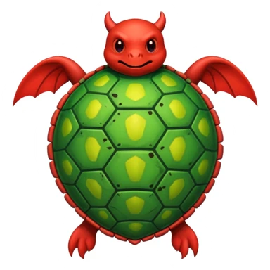 A devil in a turtle carapace sticker