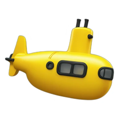 plastic yellow submarine sticker