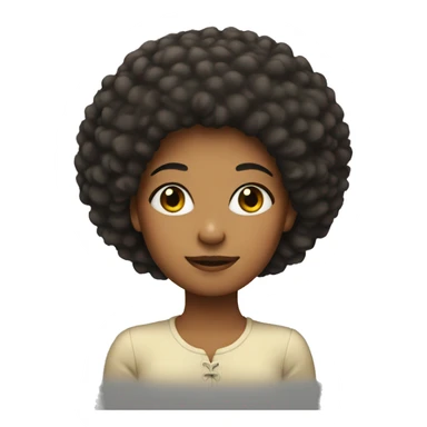 girl with afro sticker