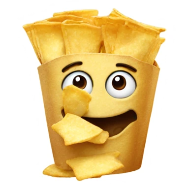 Emoji eating chips
 sticker