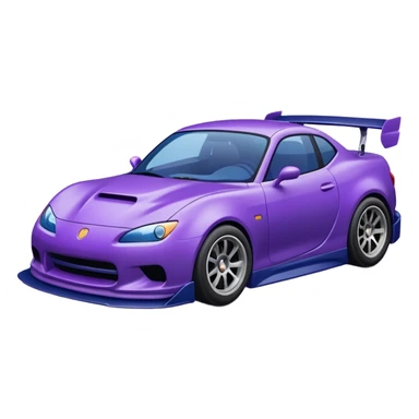 Purple and navy blue car doing a drift. sticker