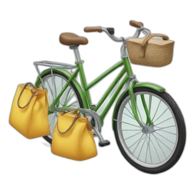 bike with bags sticker